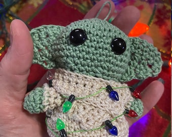 Christmas Ornament Baby "YoYo", Handmade Amigurumi Crochet Christmas Ornament, Ships from Michigan