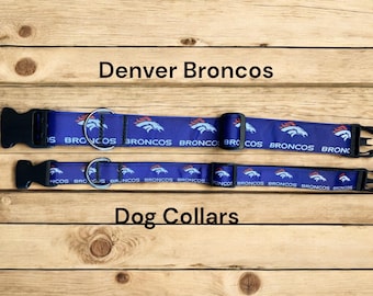 Collares y correas para perros de los Denver Broncos, varios tamaños y diseños, alta calidad, resistentes y con envío rápido.