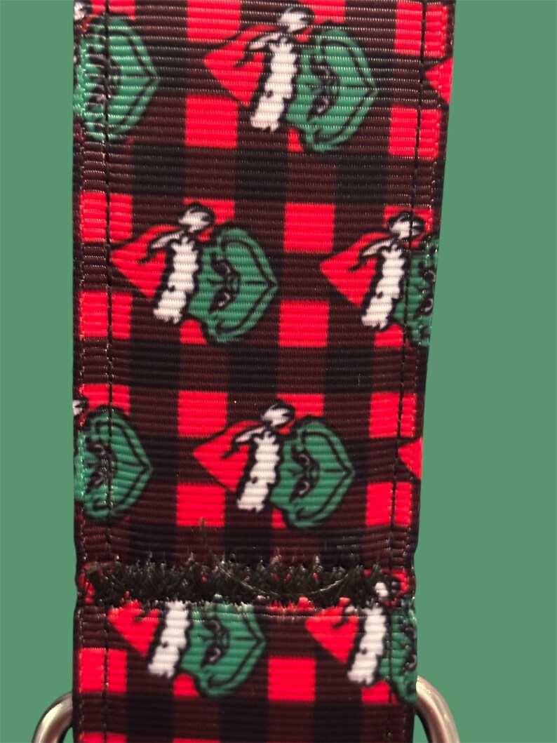 Handmade Christmas Dog Collar, Holiday Grosgrain Ribbon, Large Breed image 13