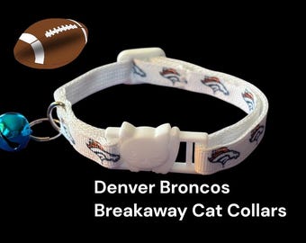 Collares para gatos Denver Broncos Breakaway, talla única, envío rápido