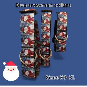 Handmade Christmas Dog Collar, Holiday Grosgrain Ribbon, Large Breed image 3
