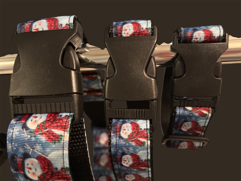 Handmade Christmas Dog Collar, Holiday Grosgrain Ribbon, Large Breed image 8