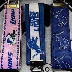 Detroit Lions Ribbon Keychain: Fan Gift, Metro Detroit Made
