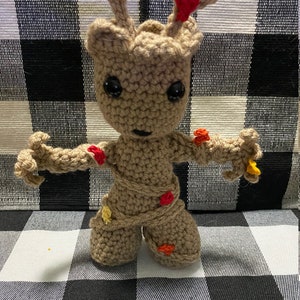 Autumn &quot;G&quot;root, Handmade Crochet Tree Monster, amigurumi stuffed toy, made in Michigan