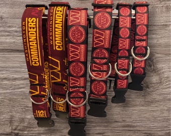 Collares para perros de los Washington Commanders, tallas XS-XL/Gigante, dos estilos, collares para perros de la NFL, alta calidad, envío rápido.