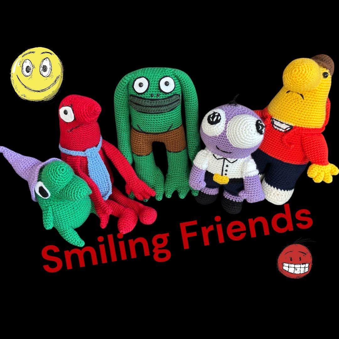 Smiling Friends Inspired, Allan, Charlie, Pim, Glep and Mr Frog