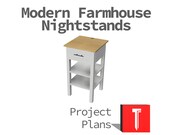 Modern Farmhouse Nightstand Project Plans, Step-by-step downloadable instructions to do it yourself!