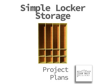 Simple Locker Storage Project Plans, Step-by-step downloadable instructions to do it yourself!