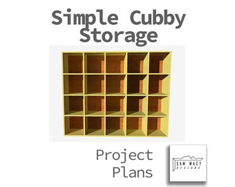 Simple DIY Cubby Storage Project Plans, Step-by-step downloadable instructions to do it yourself!