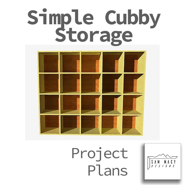 Simple DIY Cubby Storage Project Plans, Step-by-step downloadable instructions to do it yourself!