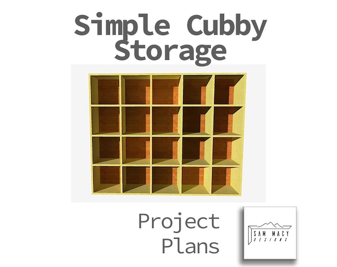 Simple DIY Cubby Storage Project Plans, Step-by-step Downloadable ...
