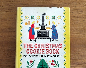 The Christmas Cookie Book, 1949, BCE, Virginia Pasley, livre de recettes vintage classique des années 1940 Christmas Cookie Holiday Baking Cooking, couverture rigide avec DJ