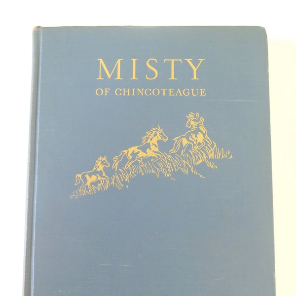 Misty of Chincoteague, Marguerite Henry, Wesley Dennis, 1947, First Printing, Junior Literary Guild, Vintage Illustrated Newbery Honor Book