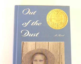 Out of the Dust, Karen Hesse, 1998, Newbery Award Winner, Vintage Children&#39;s Young Adult Great Depression Dustbowl Verse Poetry Book