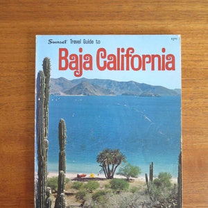 Sunset Travel Guide to Baja California, 1971, 2nd Printing, Paperback, Vintage 1970s Sunset Magazine Mexico Travel Guidebook