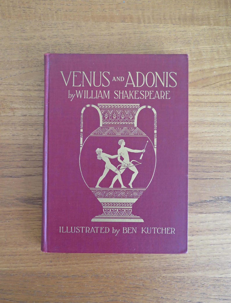 Venus and Adonis, William Shakespeare, Ben Kutcher, 1930, the Dial ...
