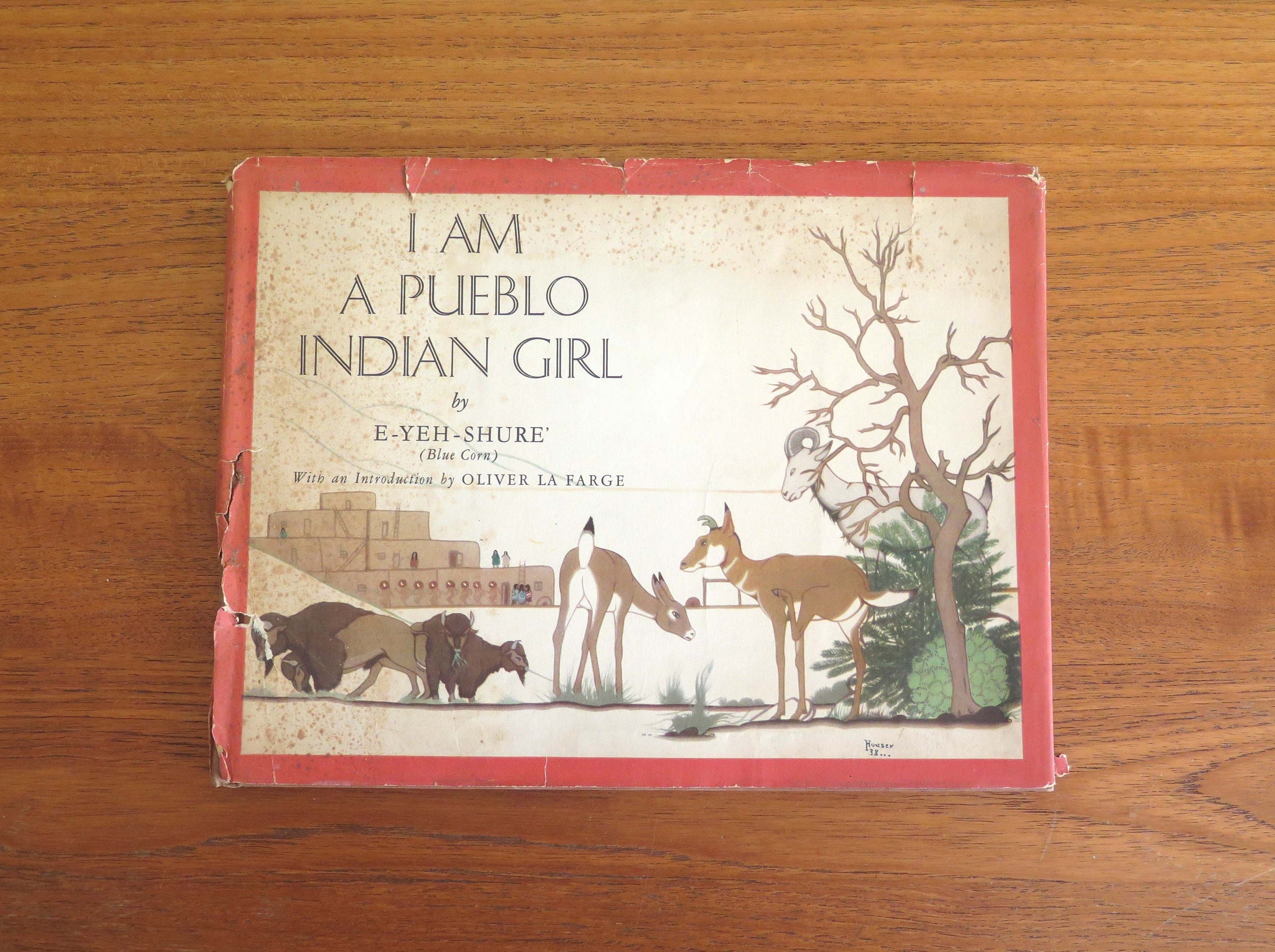 洋書 Native American Indian Artist Directory I Am a Pueblo Indian Girl, E-ye-shure', Oliver La Farge, 1940, 2nd