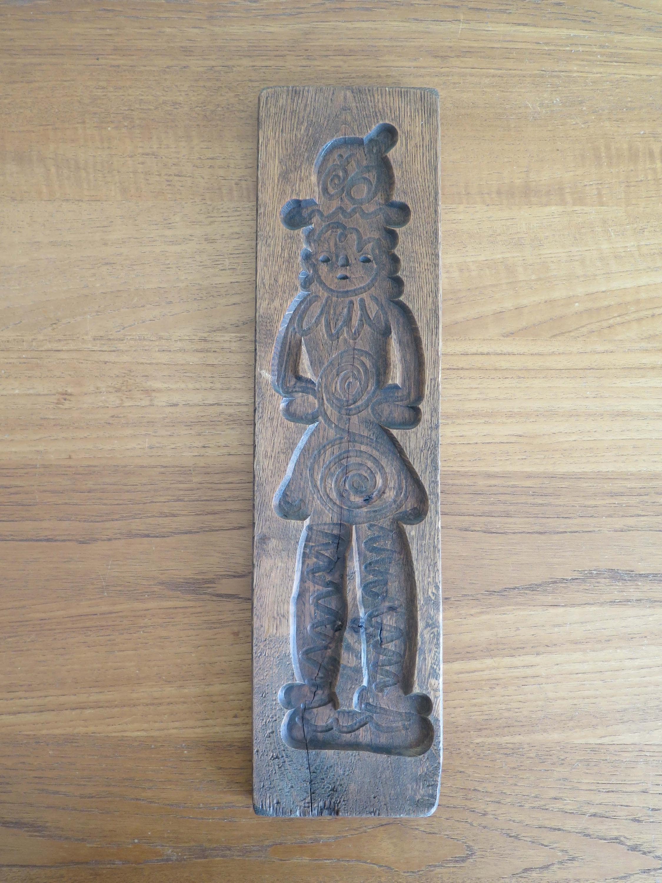 Belgium vintage スペキュロス 木 型 歴史 Large wood cookie mold - 日本