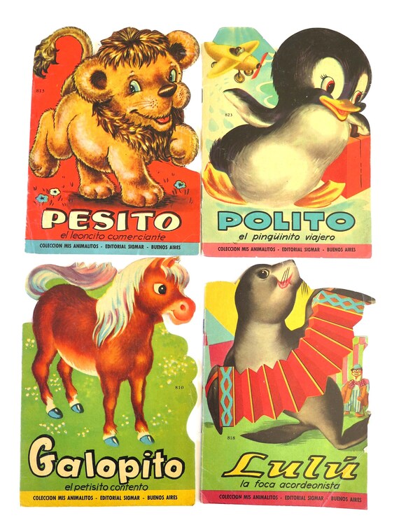 Set of Four Children's Books in Spanish Coleccion Mis Etsy