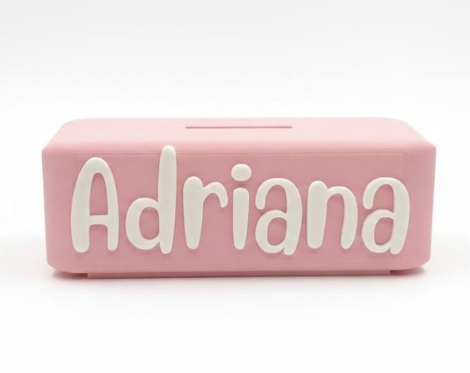 Personalized 3D Printed Name Piggy Bank | Custom Kids Coin Bank, Nursery Decor