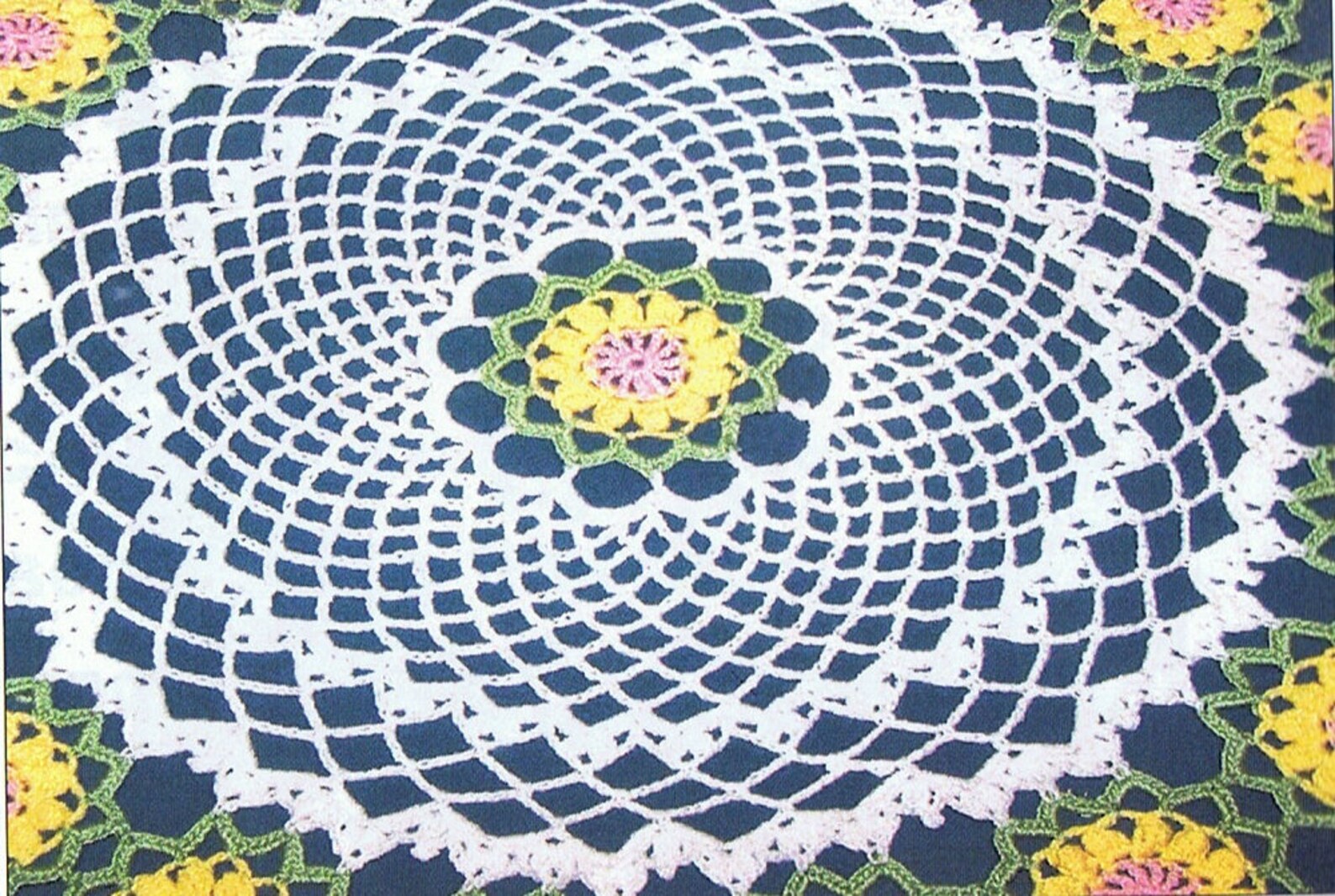 Large Centerpiece Crochet Doily Pattern Original New Etsy