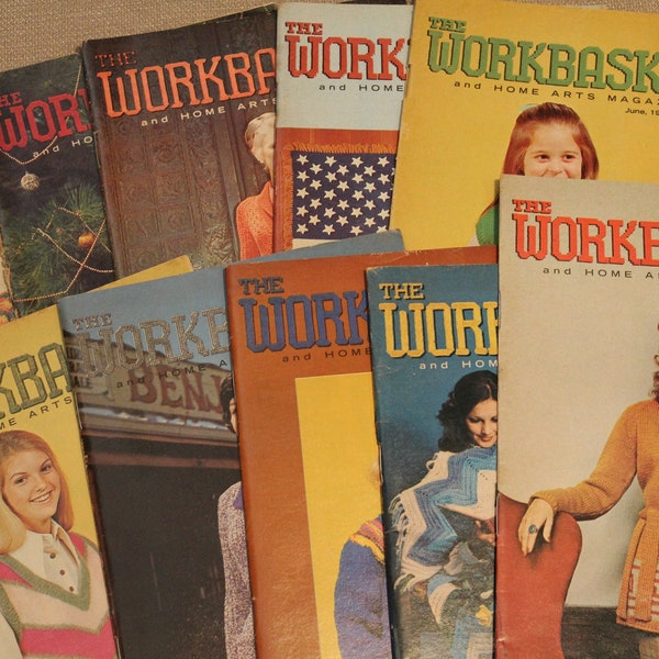 Workbasket Craft Pattern Lot ~ The Workbasket magazine ~ Back Issues ~ Home & Needle Craft ~ Vintage Collectible Retired Pattern Books