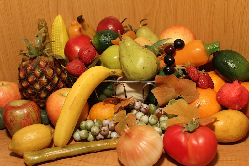 Artificial Fruit & Vegetables Bundles Realistic Natural Etsy