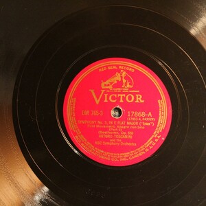 NBC Symphony Orchestra -Arturo Toscanini ~ Beethoven Symphony No.3 in E-Flat Major Eroica Op.55 ~ Victor Red Seal DM 765 ~ 7x Shellac Album image 4