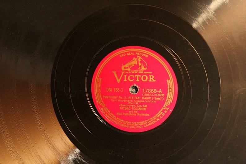 NBC Symphony Orchestra -Arturo Toscanini ~ Beethoven Symphony No.3 in E-Flat Major Eroica Op.55 ~ Victor Red Seal DM 765 ~ 7x Shellac Album image 4