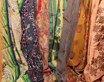 Beautiful Soft Silky Scarves ~ Variety of Designs Colors & Styles ~ Mostly Non-tagged ~ Nice Sizes ~ Classy ~ Affordable Accessories