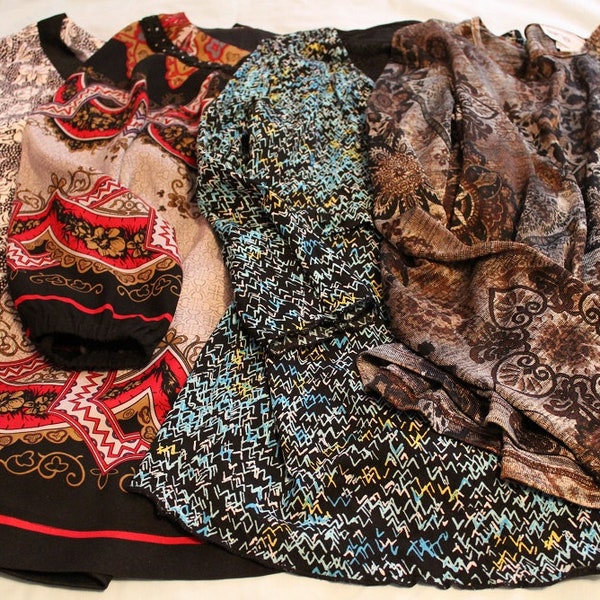 Women's Casual Blouse Tops ~ Large Sizes ~ Lightweight ~ Loose ~ Classy ~ Bold Vibrant Colors- Styles and Patterns ~ Various Brands & Sizes