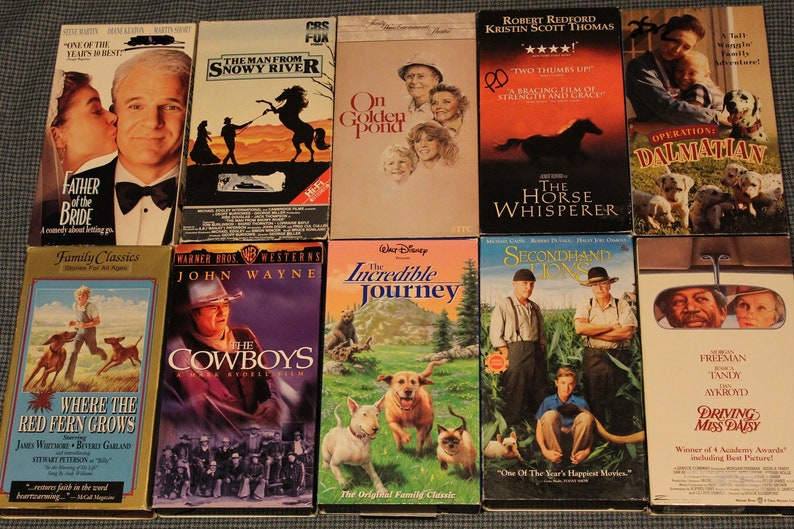 Family Entertainment VHS Movies Private Collection Classics Rated G PG & PG-13 Comedy Adventure Animals Affordable Family Movies image 2