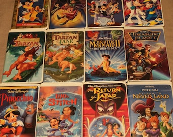 Animated VHS Movie Classics Family Entertainment ~ Clam Shell Cases ~ All The Favorites ~ Original Collectible VHS Movie Tapes ~