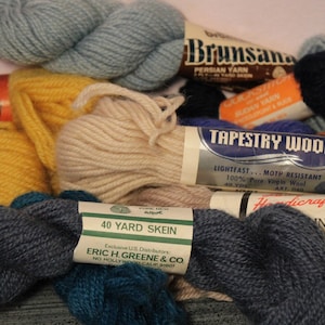 Needlepoint Wool Yarn Bundles ~ Variety of Brands ~ New & Used from Skeins ~ Needlepoint Crewel Tapestry Macrame Weaving Projects Projects