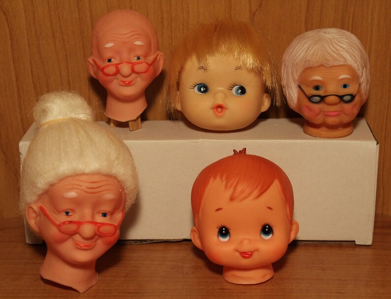 Vintage Vinyl Doll Head 3/" Hong Kong