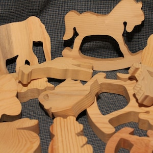 Unfinished Wood Cut Outs ~ Solid Wood ~ Nice Sizes ~ Variety of Shapes ~ Thick Cut ~ Smooth ~ Ready to Use ~ Crafting Supply