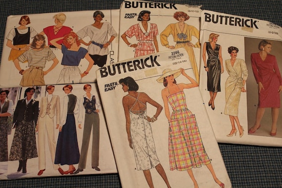 Sewing Patterns Plus Sizes ~Uncut ~Factory Folds ~ Dresses ~ Jacket ~ Shirt ~ Skirts ~ Tops ~ Vest ~ Instruction Book ~ Fast & Easy Patterns