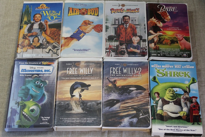 Family Entertainment VHS Movie Tapes Classics Clam Shell Etsy