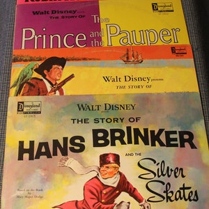 Original Disneyland Record Albums ~ Vinyl Record 33 1/3 rpm ~ Walt Disney Productions~ Hallmarked & Dated ~Vintage Collectible Disney Record