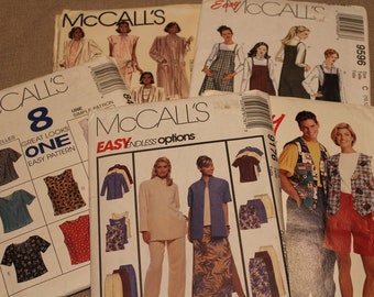 McCall&#39;s Sewing Patterns Uncut ~ Factory Folds ~ Instruction Books ~ Fashion Apparel ~ Stitch N Save ~ Easy Sew ~ Variety of Designs & Sizes