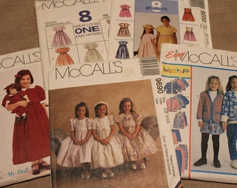 Sewing Patterns Uncut~ McCall's & Simplicity ~ Factory Folds ~ Instruction Books ~ Childrens Multi Sizes ~ Adorable Easy to Sew Fashions