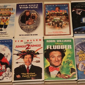 Bandes vidéo VHS de divertissement familial ~ Classiques ~ Étuis à coques ~ Films préférés des années 90 ~ Bandes vidéo VHS à collectionner