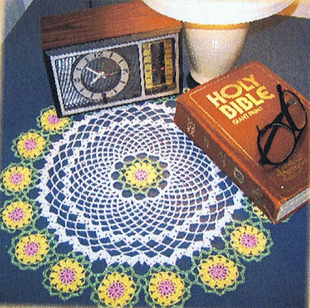 Large Centerpiece Crochet Doily Pattern Original New Release From