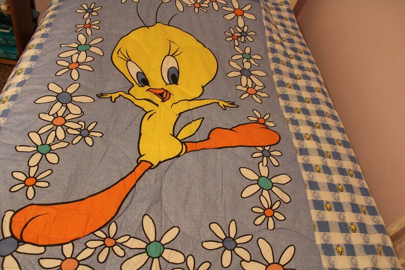 Tweety Bird Twin Comforter Gift Worthy Condition Reversible Etsy