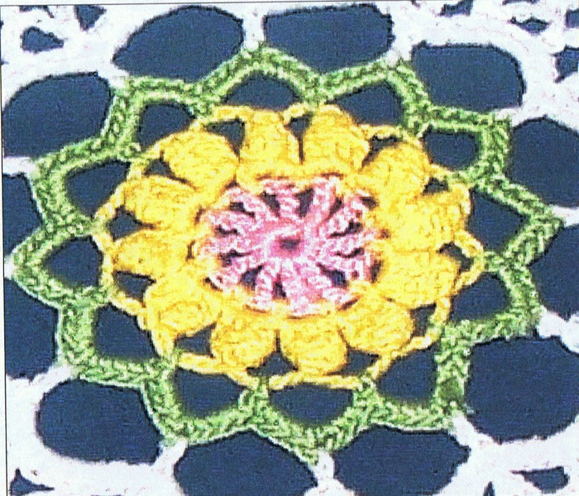 Large Centerpiece Crochet Doily Pattern Original New Etsy