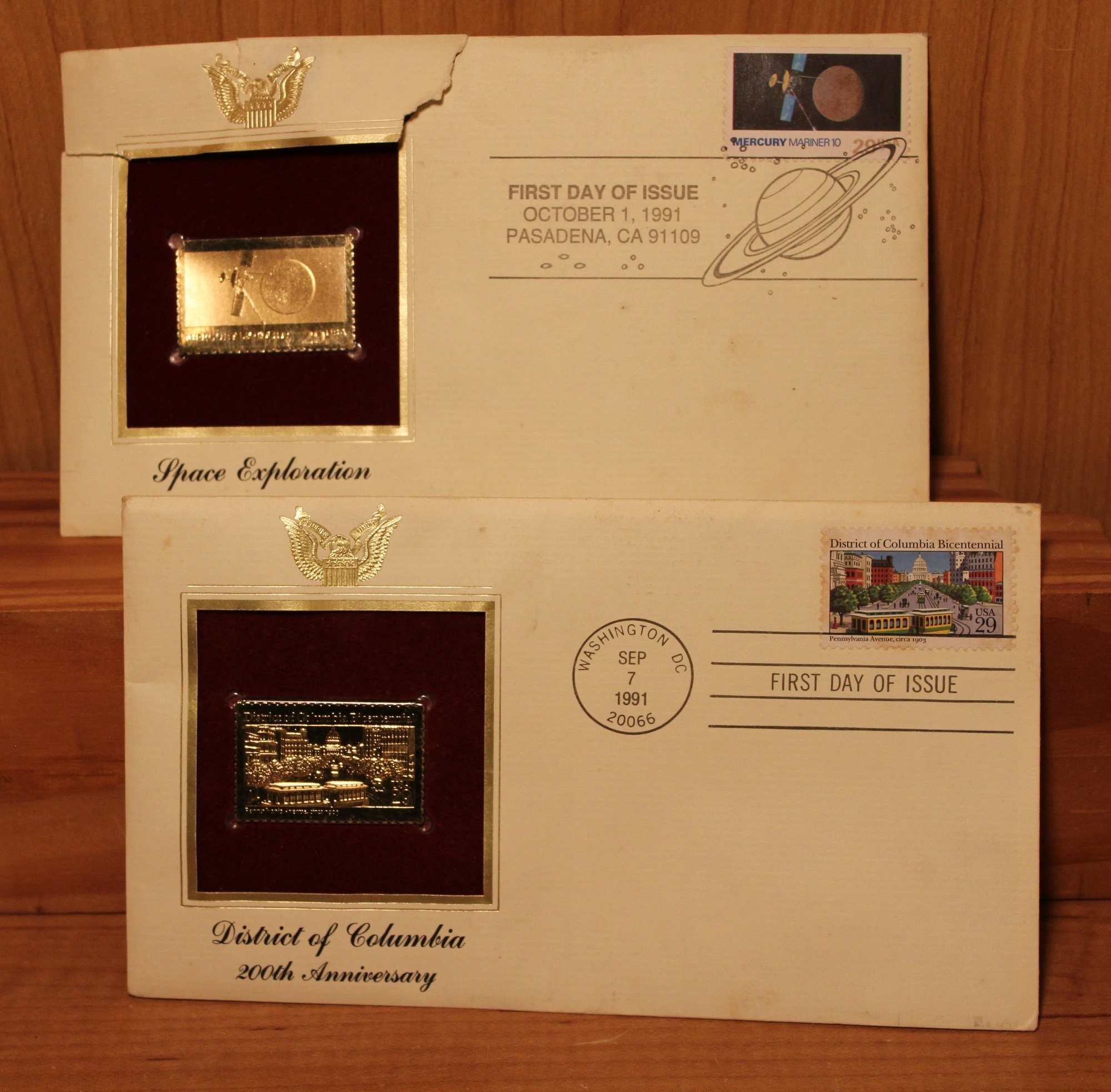 First Day of Issue Gold Stamps Lot of 4 Envelopes Post Etsy