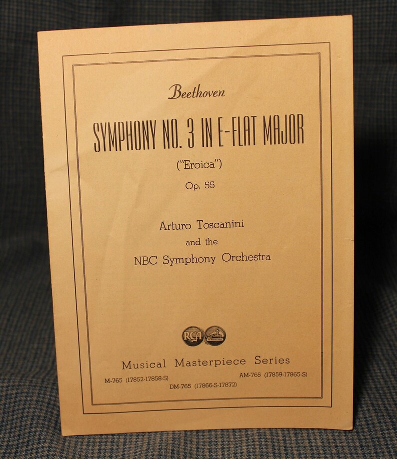 NBC Symphony Orchestra -Arturo Toscanini ~ Beethoven Symphony No.3 in E-Flat Major Eroica Op.55 ~ Victor Red Seal DM 765 ~ 7x Shellac Album image 8