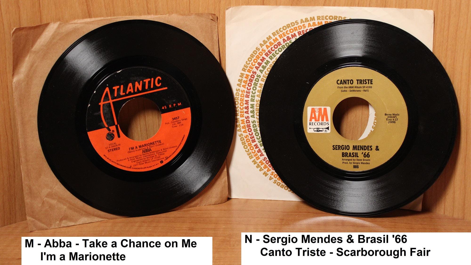 Collectible 45rpm Vinyl Records 7 Inch ~ Various Titles & Artist