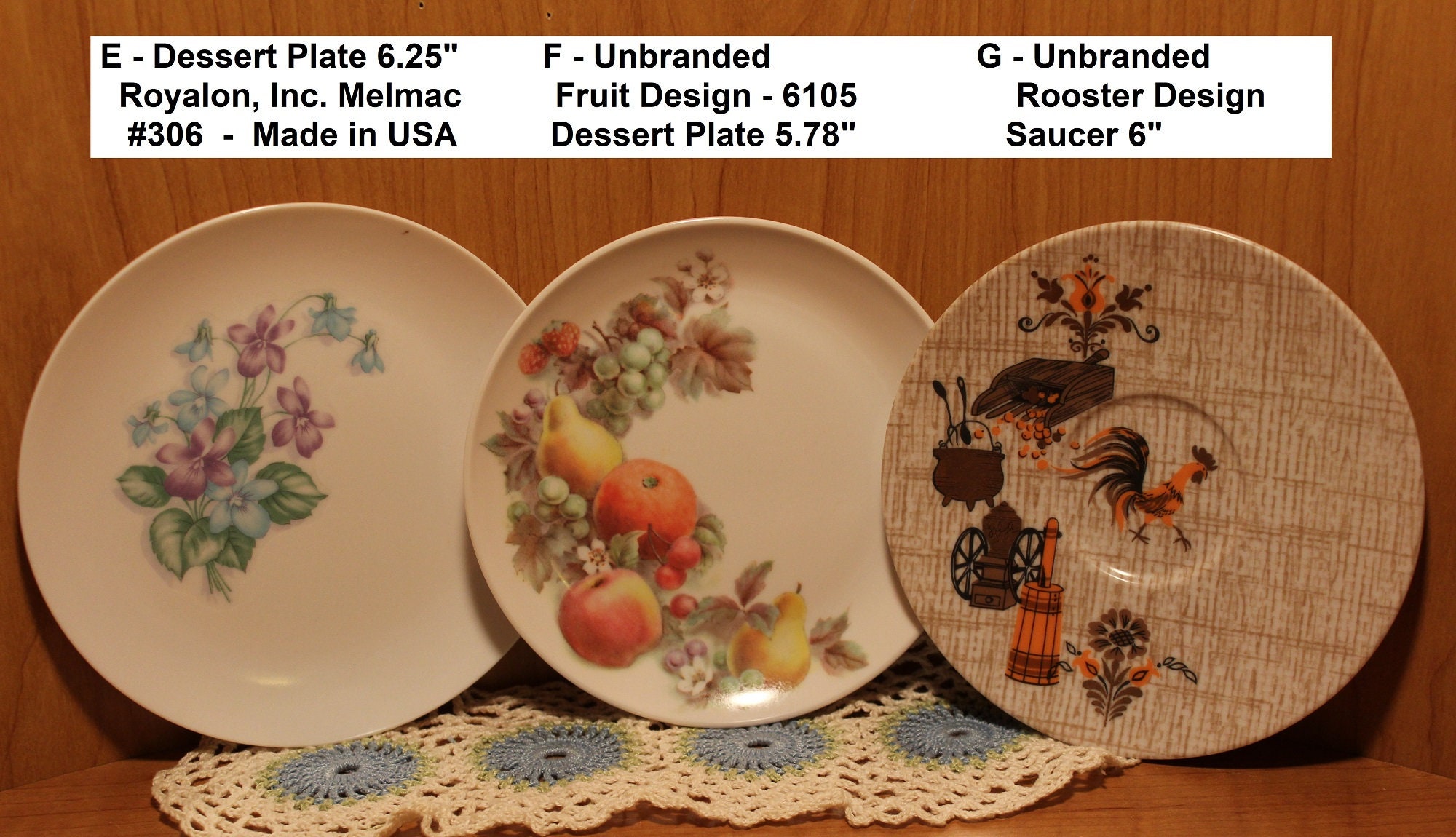 Melmac Melamine Dinnerware ~ Variety of Styles & Brands