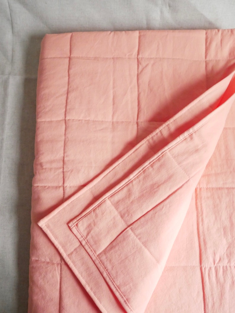 Soft cotton quilted throw plain quilted throw handmade throw Etsy